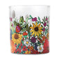 Flowers Floral Pattern Butterfly Drinking Glass Tumbler