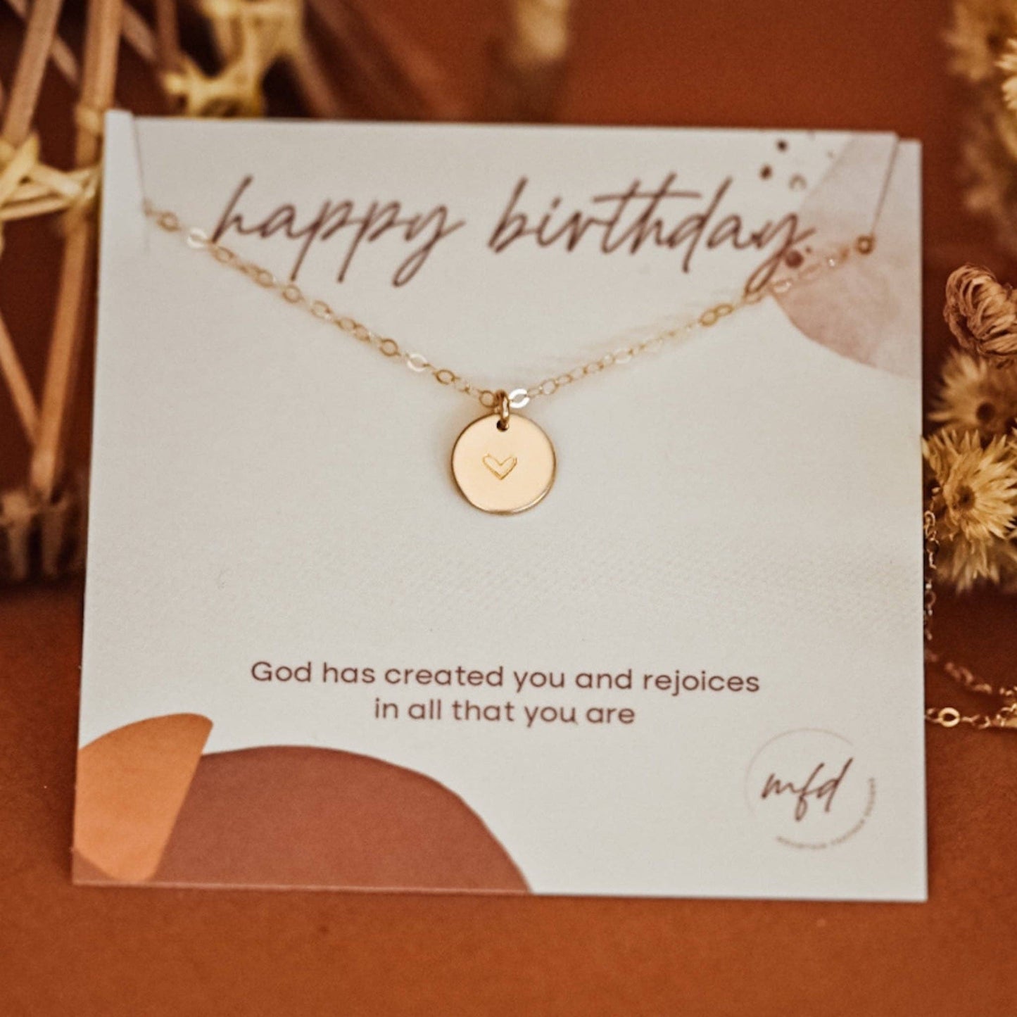 Happy Birthday 14k Gold Filled Necklace
