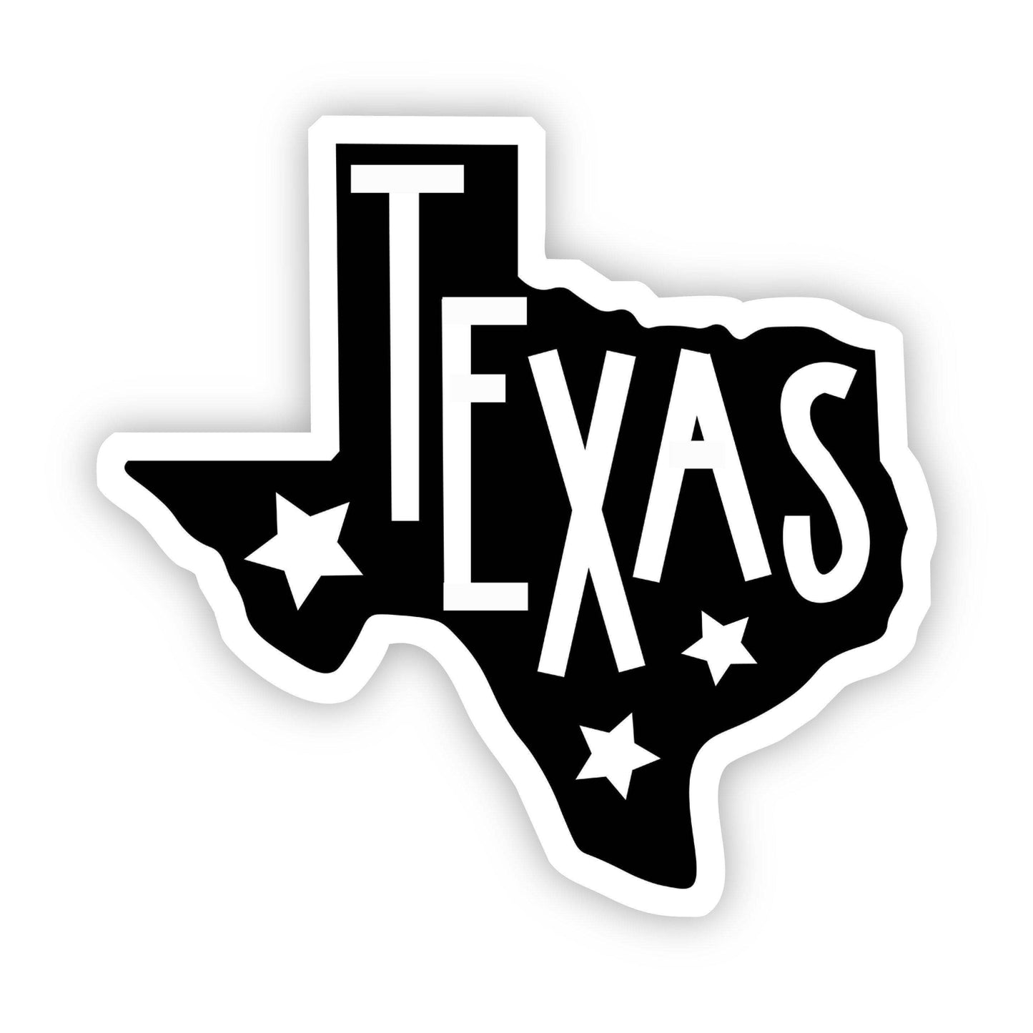 Texas With Stars Sticker