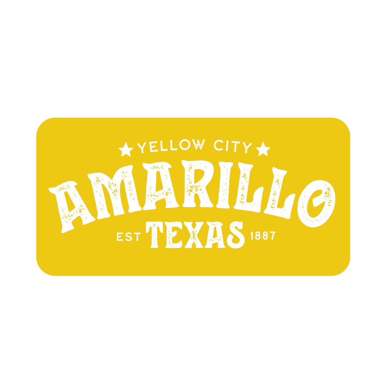 Yellow City Amarillo Texas Decal