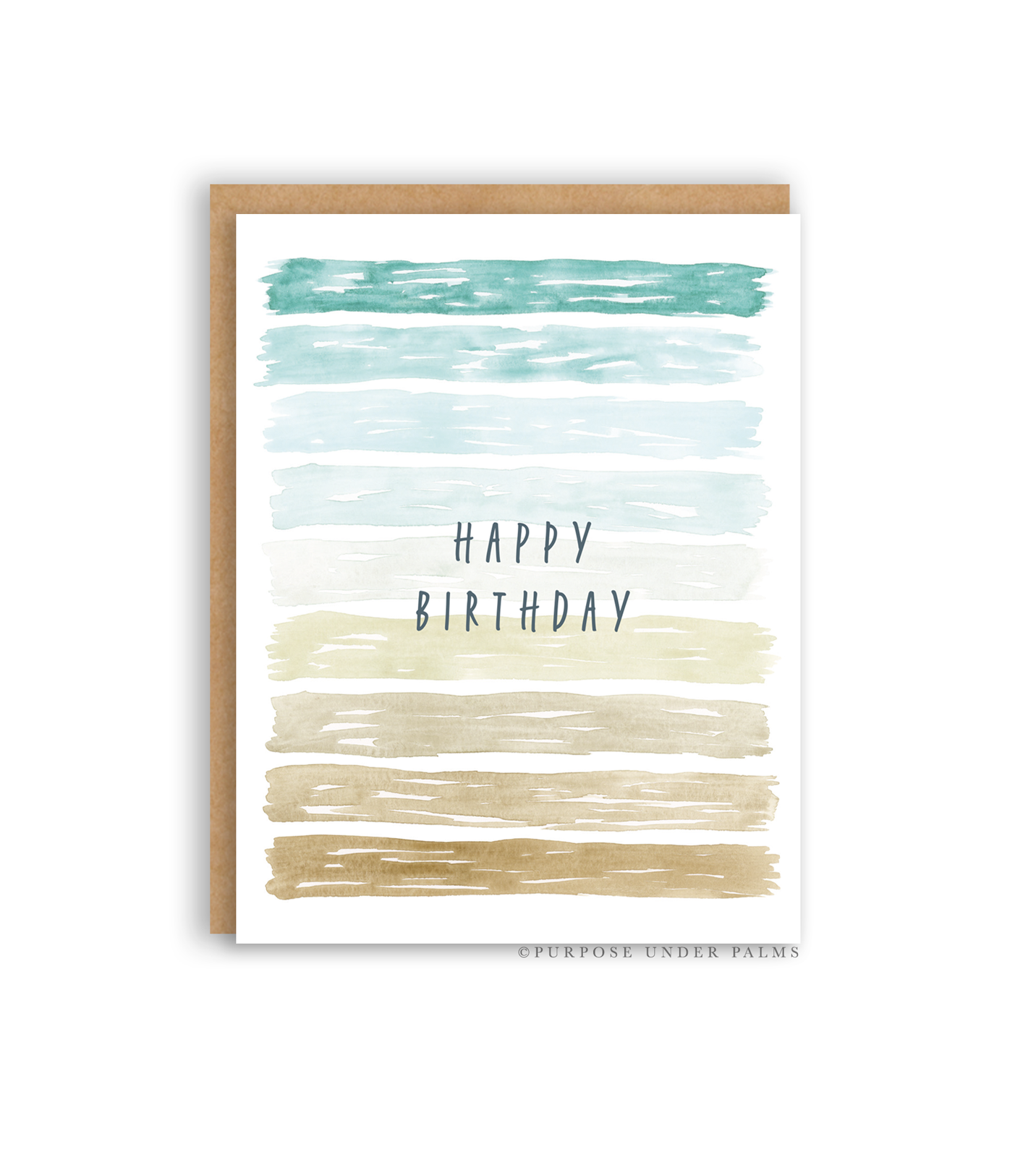 Stripes Happy Birthday Greeting Card