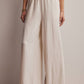 Embroidered Square-Neck Tank & Wide-Leg Pant Set (Oatmeal)