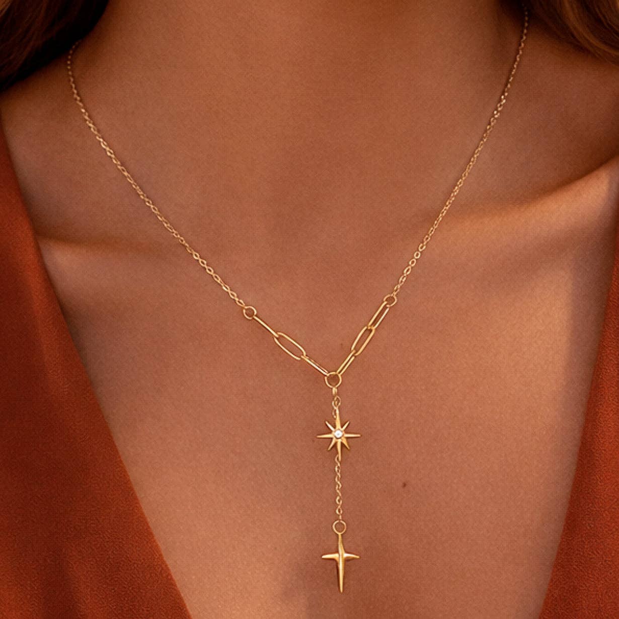 18K Gold PVD Plated Waterproof Stainless Steel Chain Necklace