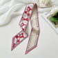 Elegant Floral Print Skinny Scarf
