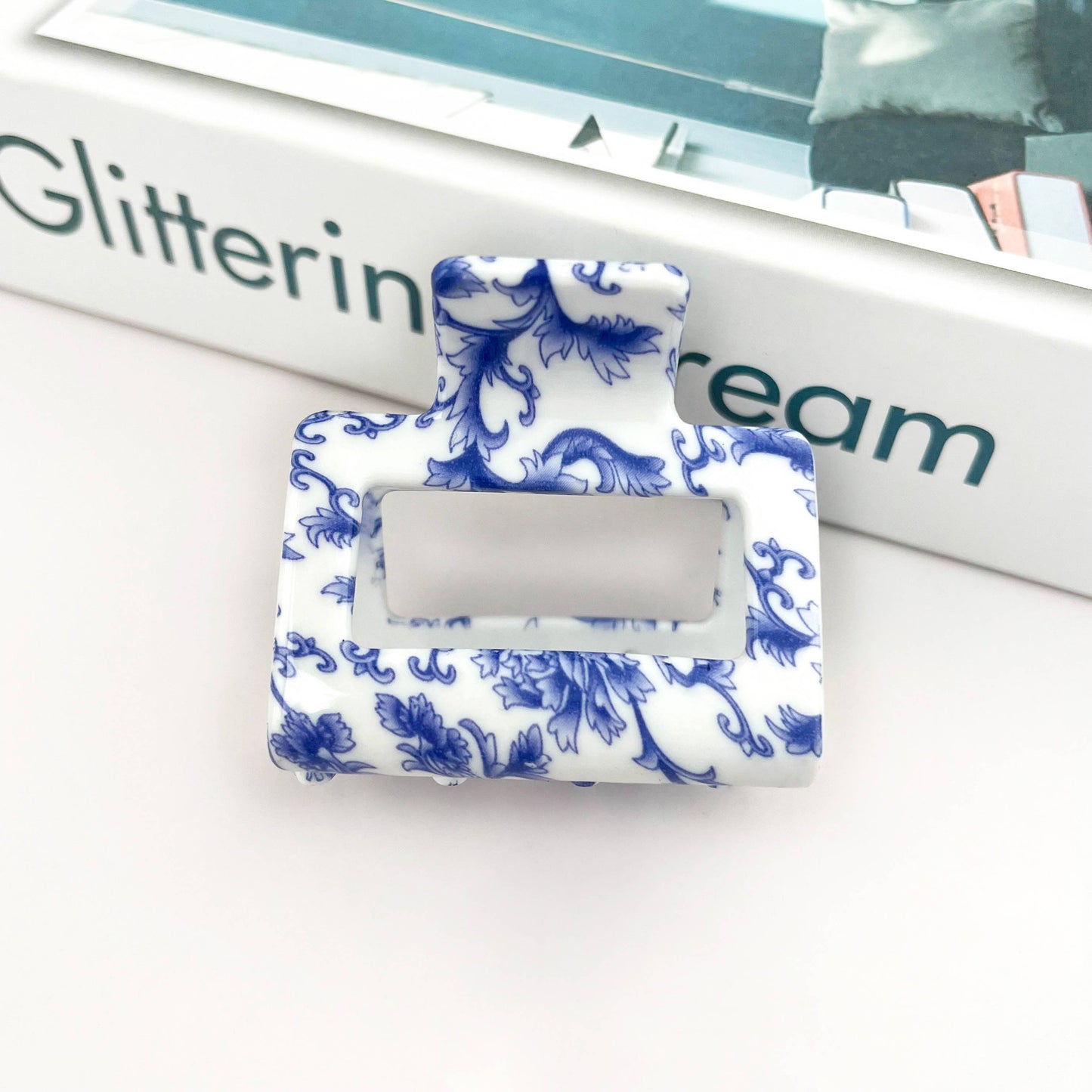 Light Blue Textured Claw Clip