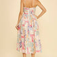Cream Patchwork Midi Dress