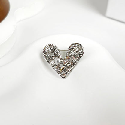 Heart Diamond Brooch