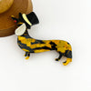 Cute Acetate Dachshund Brooch