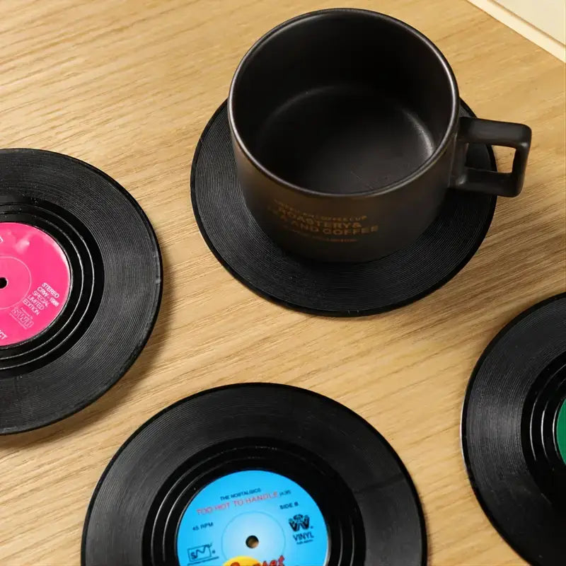 Vinyl Record Coasters (6)
