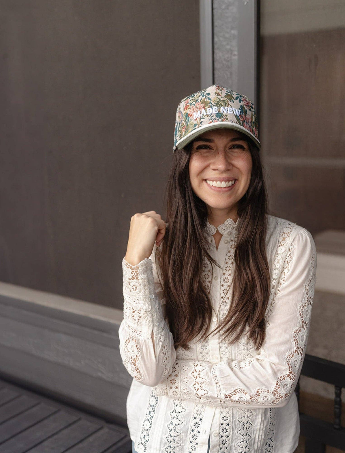 Made New Floral Embroidered Snapback Cap