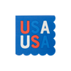 USA Scallop Paper Cocktail Napkin (18)