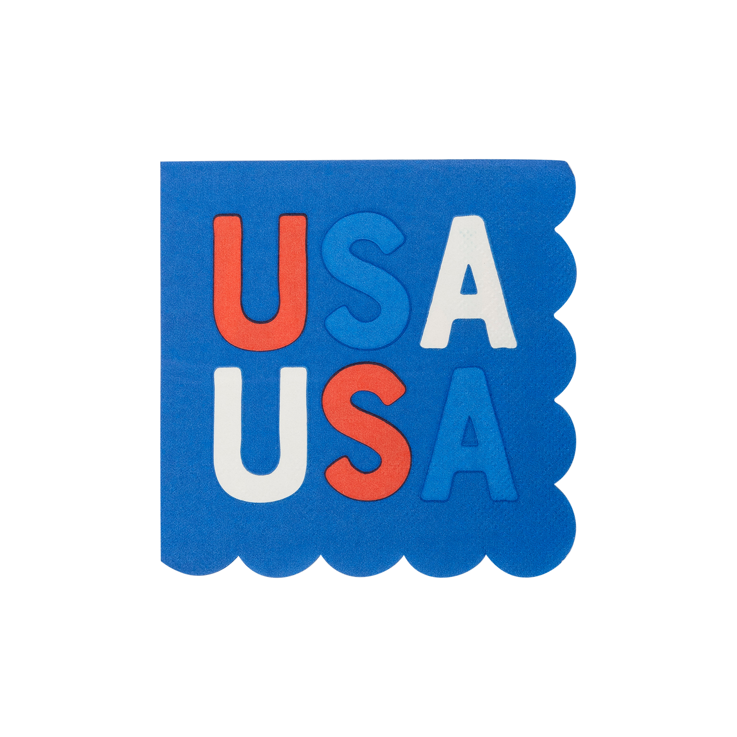 USA Scallop Paper Cocktail Napkin (18)