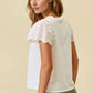 Ruffled Eyelet Short Sleeve Top