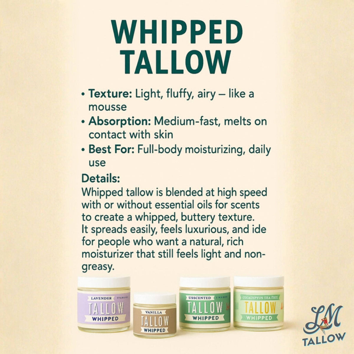 Lavender Whipped Tallow Moisturizer | 2oz
