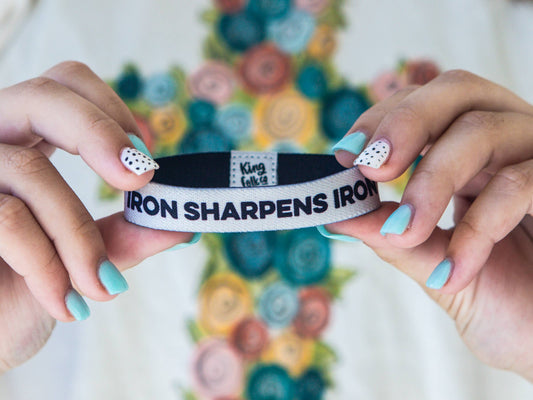 Iron Sharpens Iron Stretchy Bracelet (Guys)