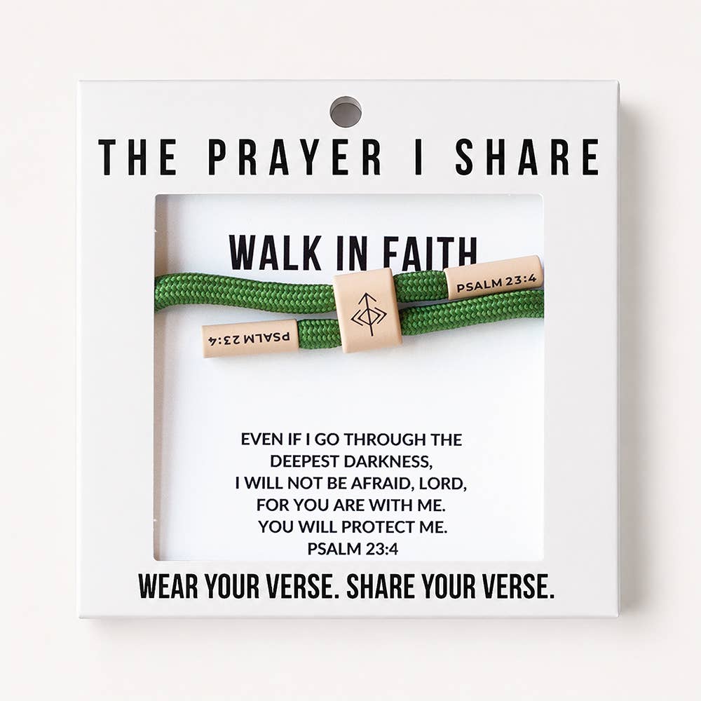 WALK IN FAITH Christian Cord Bracelet