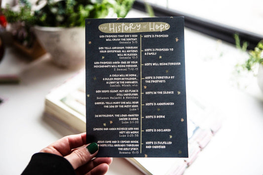 History of Hope Helpful Sheet