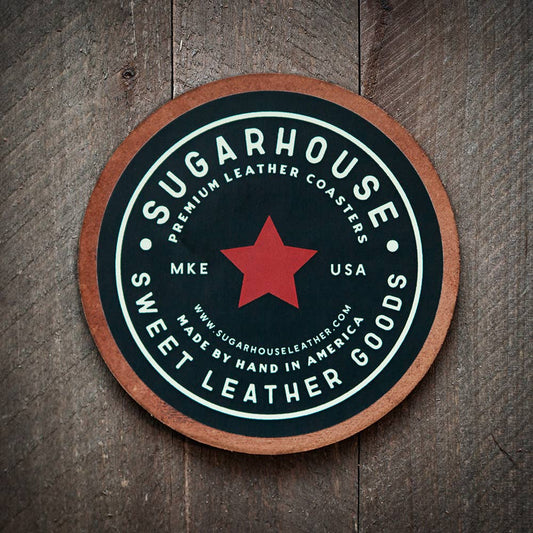 Whiskey Business Leather Coaster