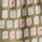 Flower Green Mahjong Tiles Tea Towel