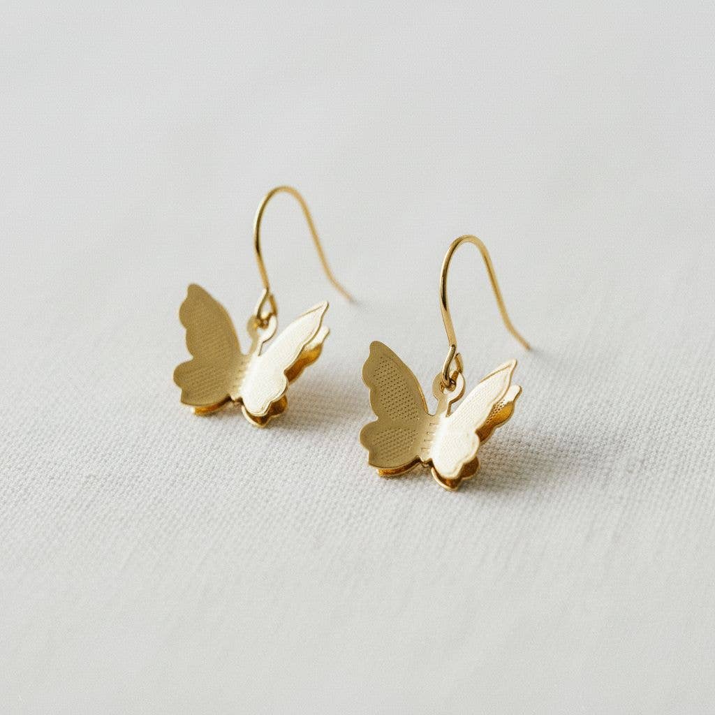 Unique Butterfly-Inspired Drop Earrings