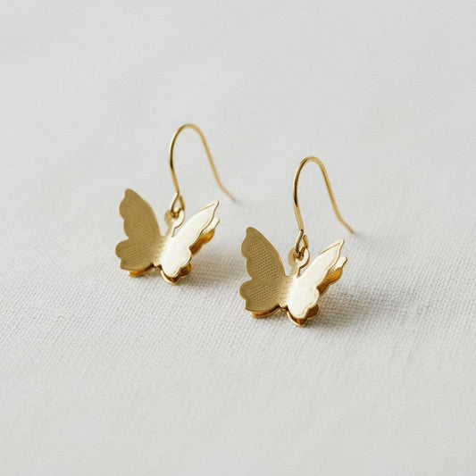 Unique Butterfly-Inspired Drop Earrings