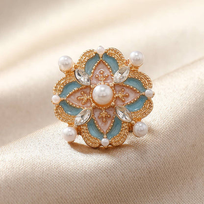 Elegant Small Flower Enamel Lapel Pin Badge