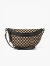 Black / Tan Basketweave Belt Bag