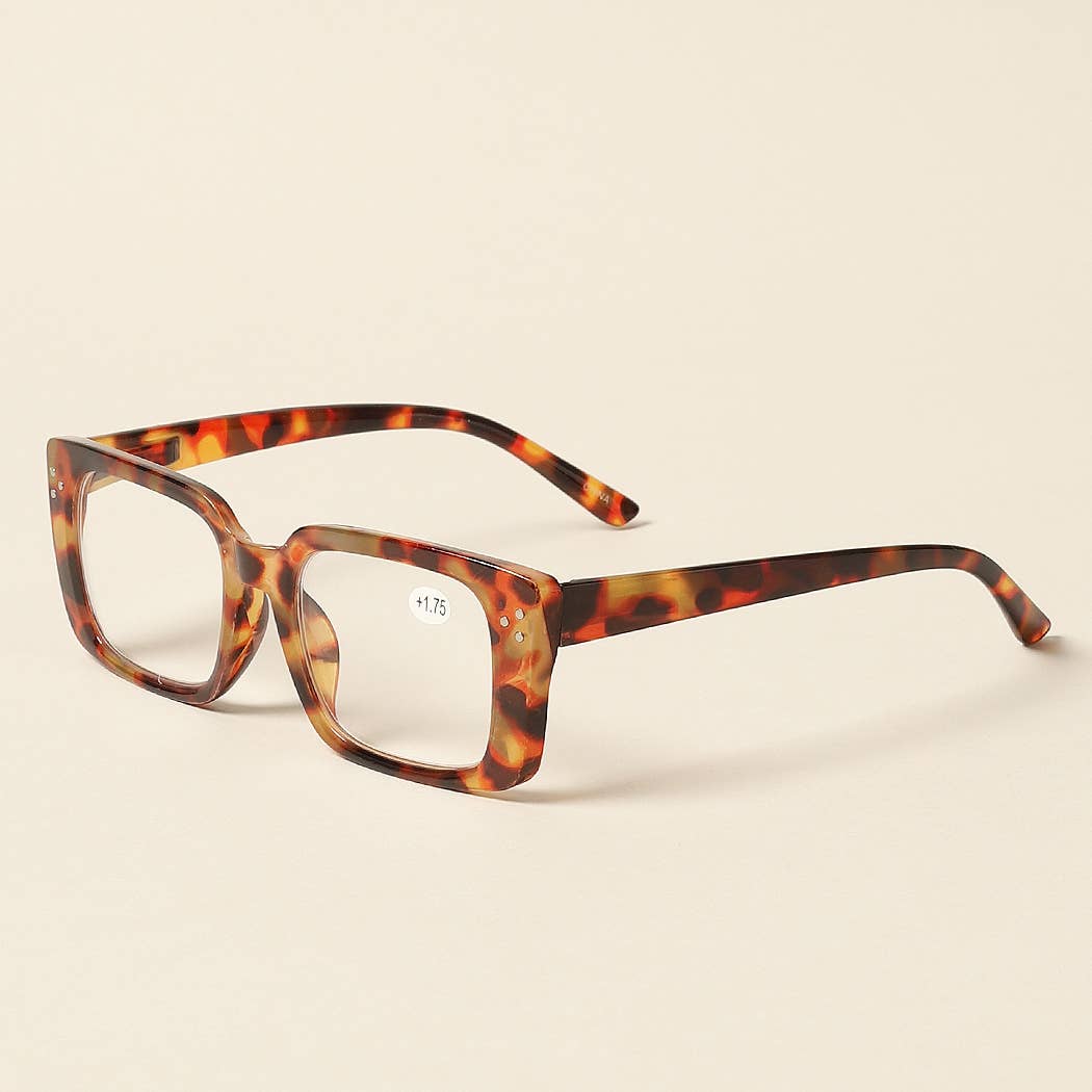 Tortoise Rectangle Reading Glasses