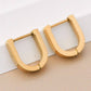 18K Gold Plated Waterproof Stainless Steel Hoop Earrings