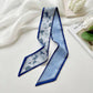 Elegant Floral Print Skinny Scarf