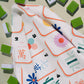 Pink Mahjong Tile Toss Tea Towel