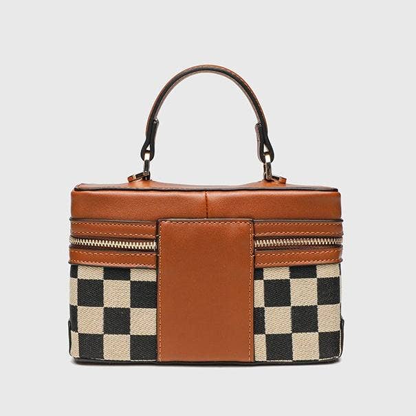 Box Checkered Handbag Crossbody Bag
