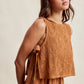 Embroidered Lace Vest & Sleeveless Midi Dress Set