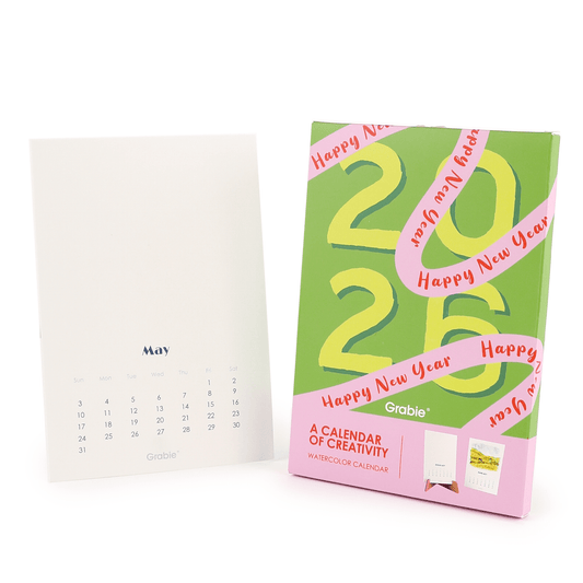 12 - Month Watercolor Calendar Set For 2026 - Purpose + Passion Boutique