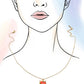 18K Rectangle Stainless Steel Necklace