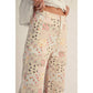 Vintage Pastel Floral Patchwork Wide Leg Pants