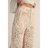 Vintage Pastel Floral Patchwork Wide Leg Pants