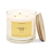 3 Wick Lemon + Sage Glass Tumbler Soy Candle