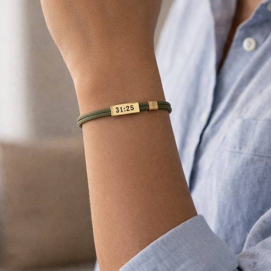 Proverbs 31:25, Be Brave Cord Bracelet