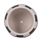 Black/White Pottery Checkerboard Rounded Planter (7 in.)