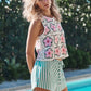 Floral Ivory Pink Crochet Tank Top