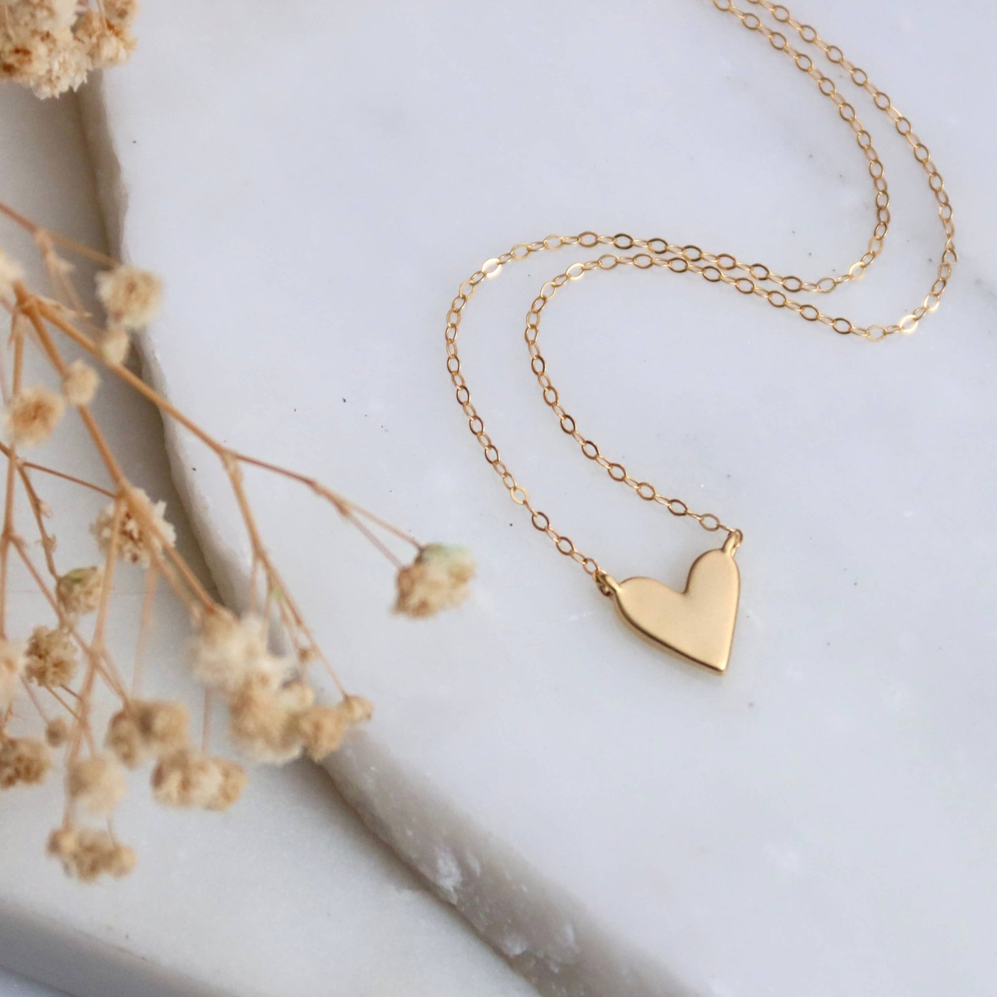 14k Gold - filled Heart Necklace - Purpose + Passion Boutique