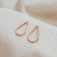 14k Hammered Teardrop Stud Earrings - Purpose + Passion Boutique