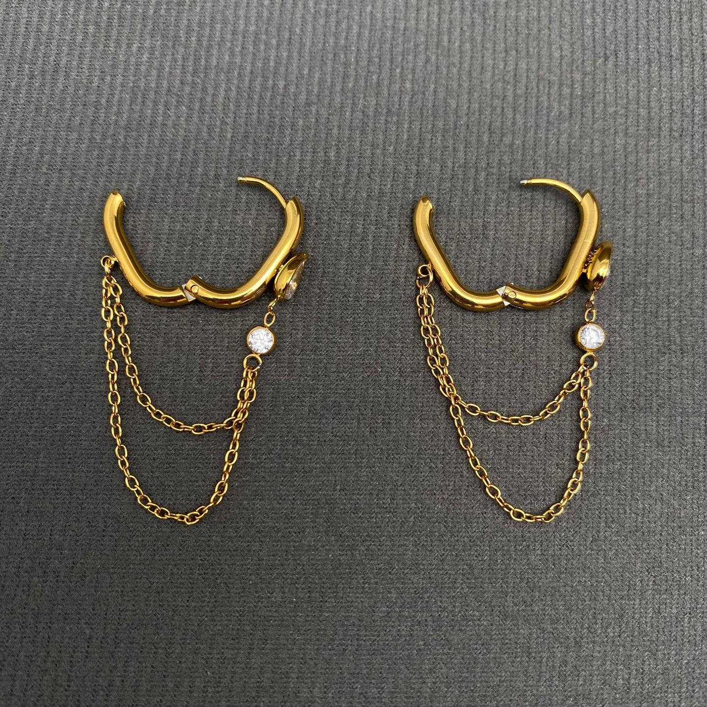 18K Gold Plated SS Earrings