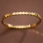 18K Gold Plated Hexagon Stainless Steel Bangle