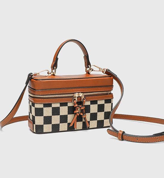 Box Checkered Handbag Crossbody Bag