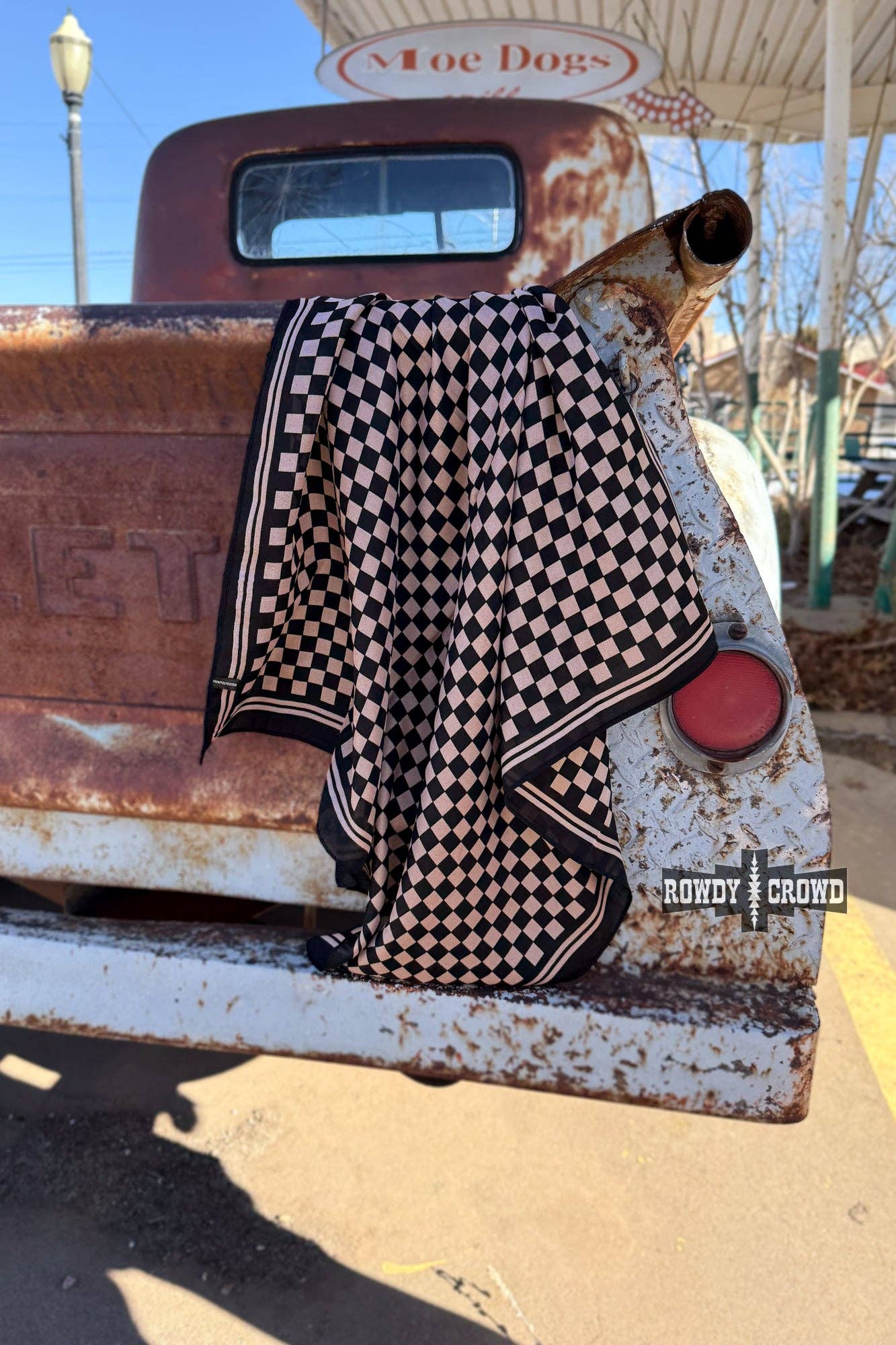 Tan Checkered Bandana