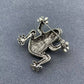 Rhinestone Frog Brooch