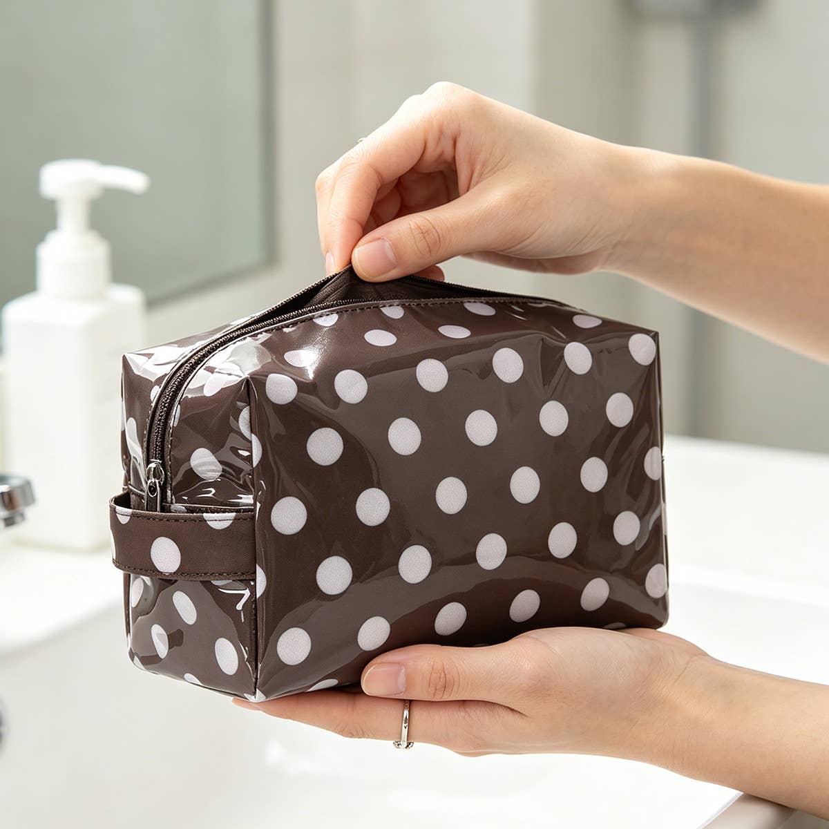Polka Dot Makeup Bag