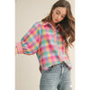 Gingham Check Pattern Fun Blouse
